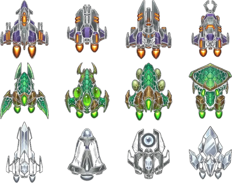 Twelve wingmen ships